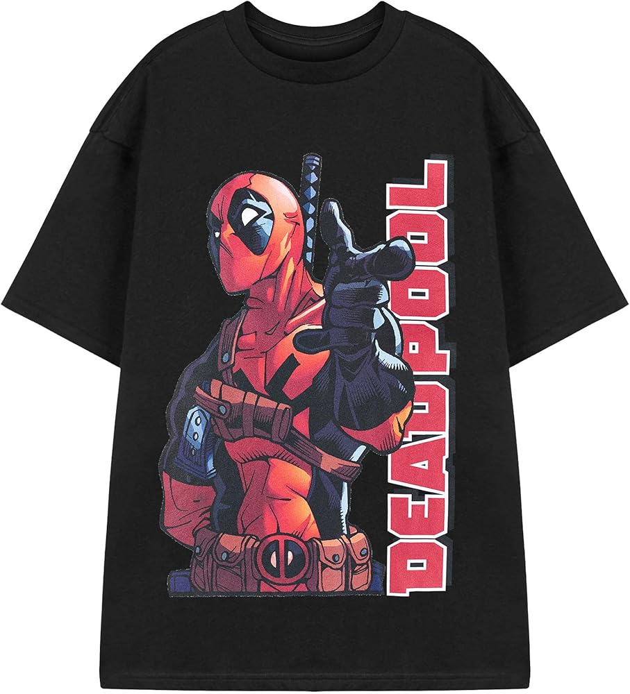 Marvel Deadpool Mens Tee Short Sleeve Top Options | Deadpool Logo Shirt for Men - Comic Book Superhero Apparel for Fans