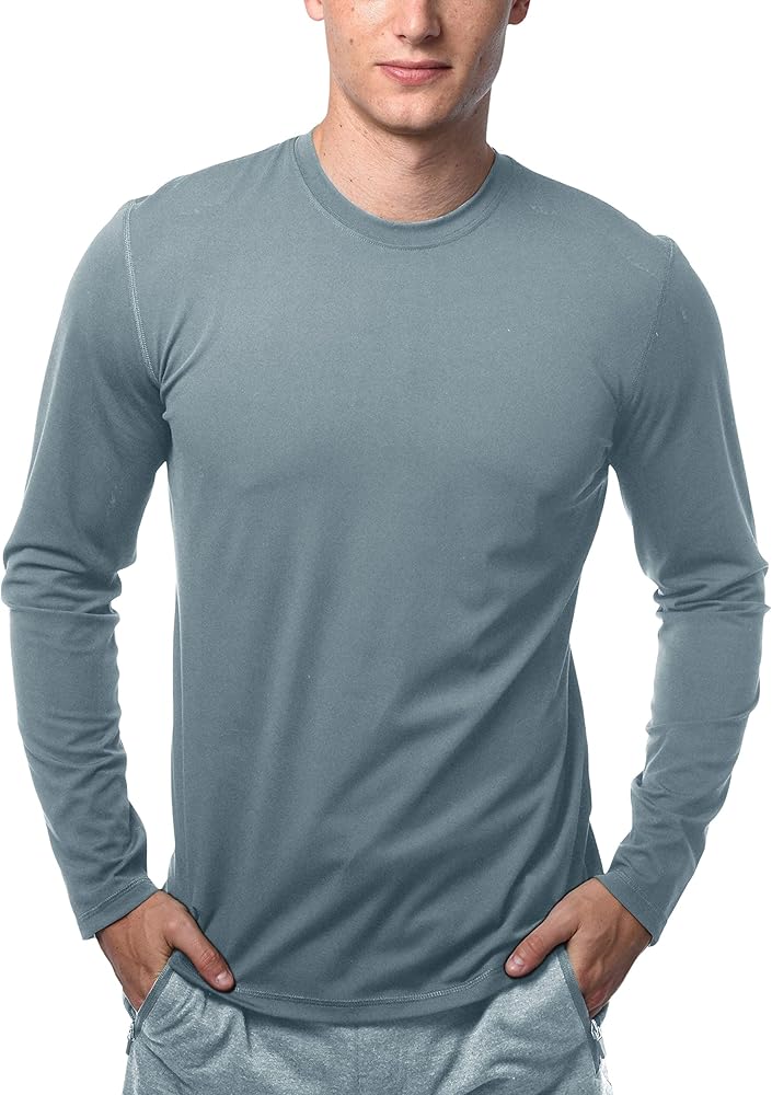 90 Degree By Reflex Ultra Soft Crew Neck Long Sleeve Shirt for Men