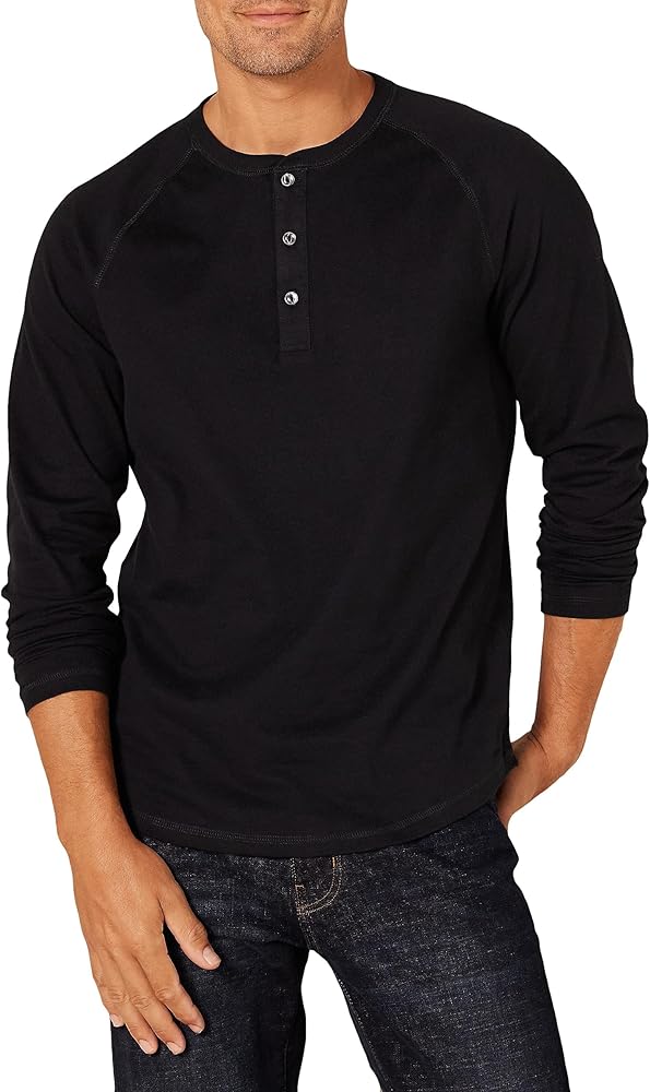 Amazon Essentials Men's Slim-Fit Long-Sleeve Henley Shirt