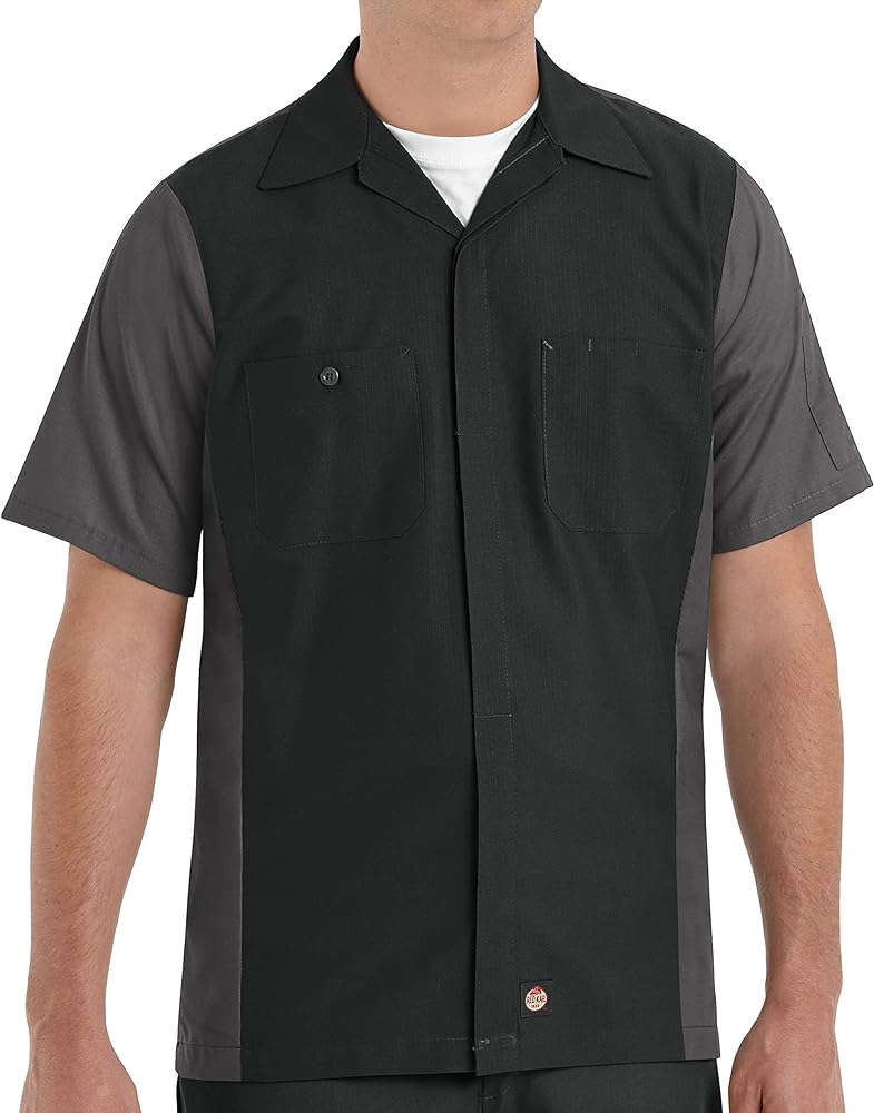 Red Kap Men's Ripstop Crew Shirt, Short Sleeve