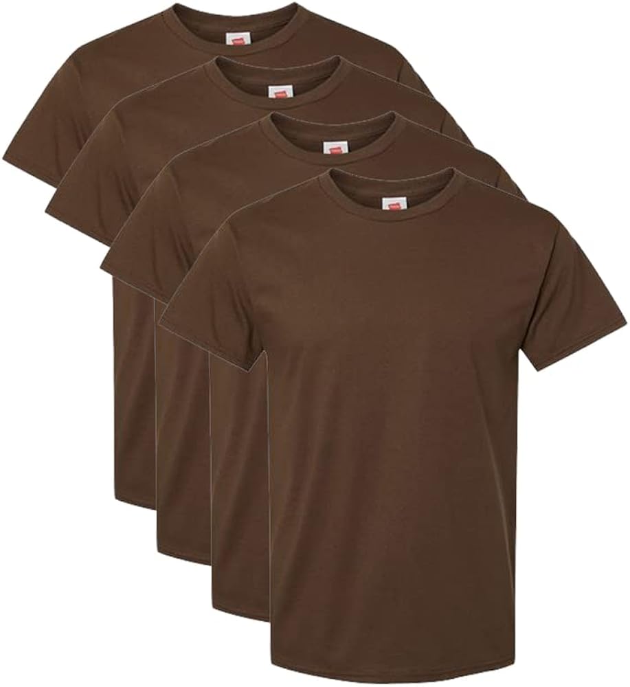 Hanes Mens Essential-T Cotton T-Shirt, Athletic Crimson_Discontinued