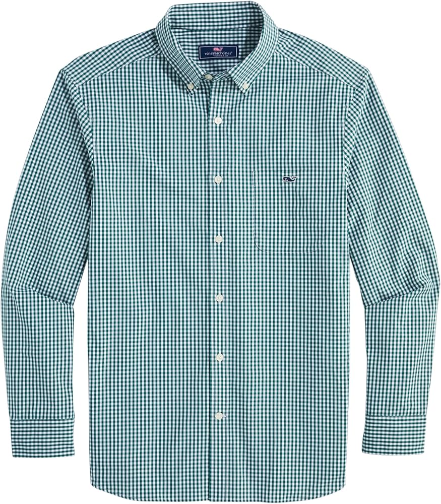 vineyard vines Men's Stretch Poplin Gingham Shirt