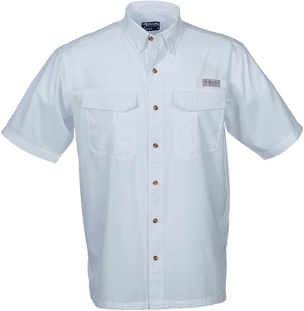 Bimini Bay Outfitters LTD Bimini Flats V Men's Short Sleeve Fishing Shirt Featuring BloodGuard Plus