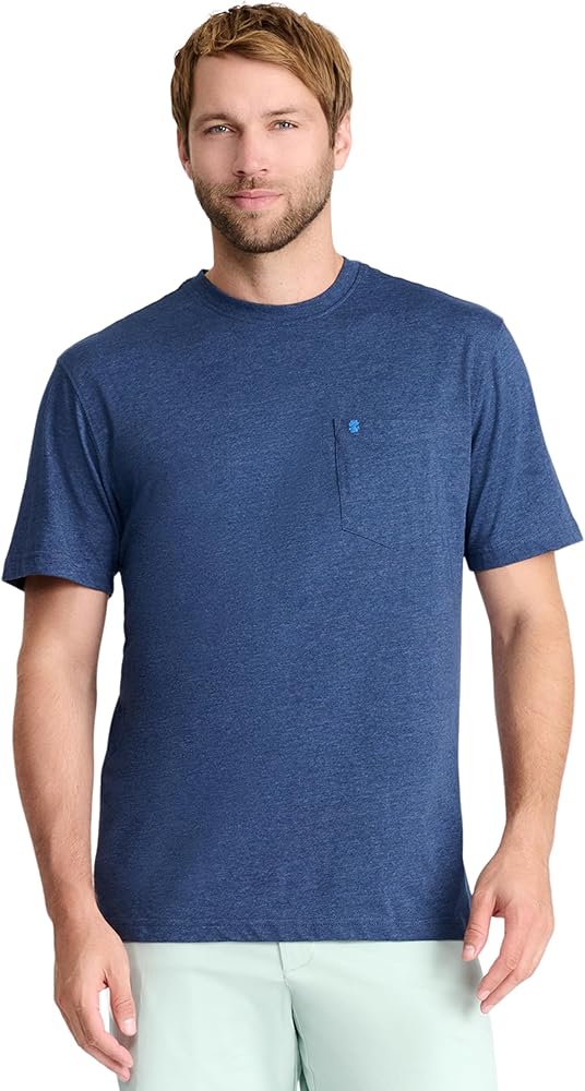 IZOD Men's Saltwater Soft Wash Pocket Crew T-Shirt