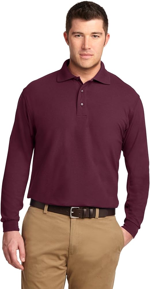 Port Authority Men's Long Sleeve Silk Touch Polo