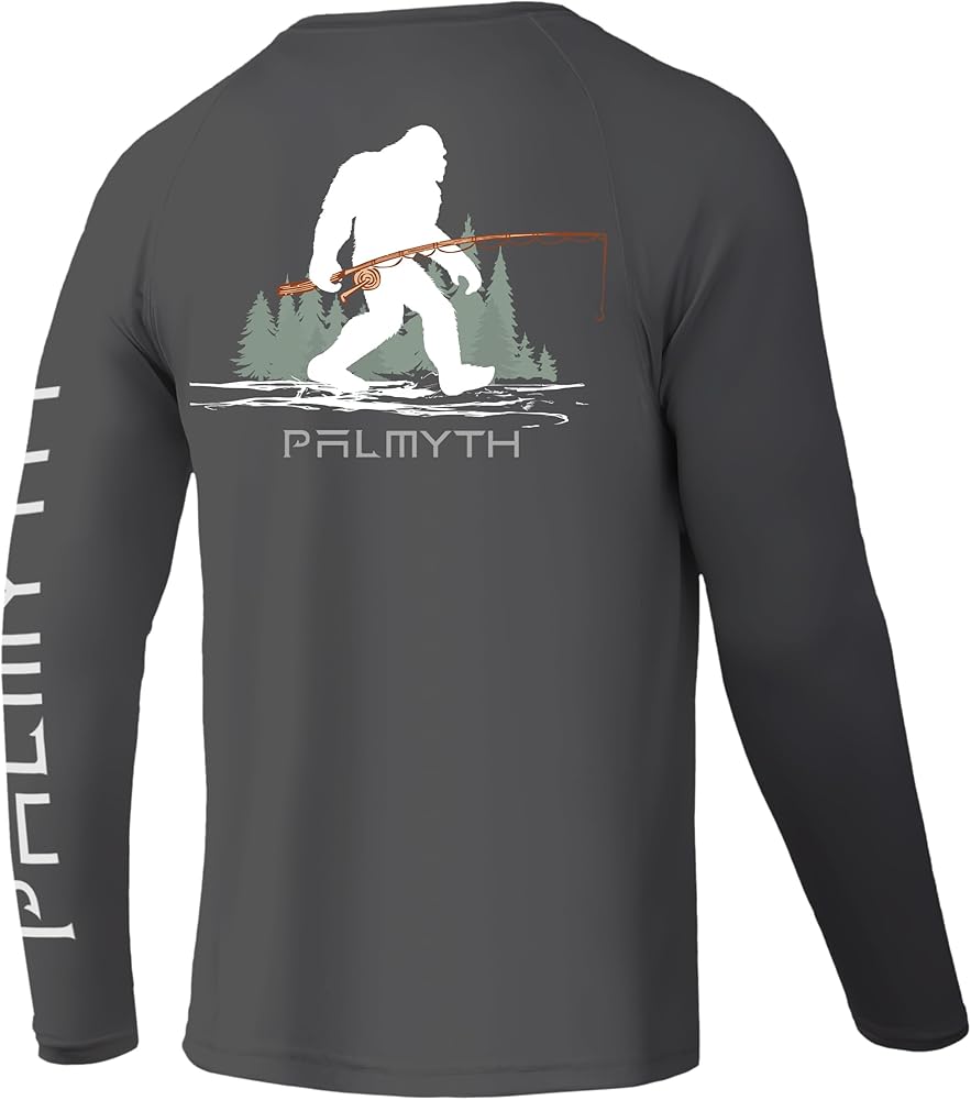 Palmyth Fishing Shirts for Men Long Sleeve UPF 50+ T Shirt Sun Protection Tee