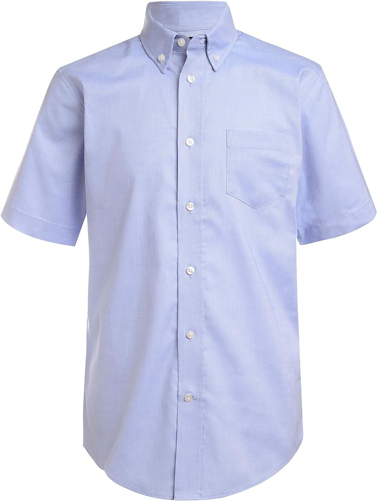 IZOD Uniform Young Men’s Short Sleeve Button-down Oxford Shirt