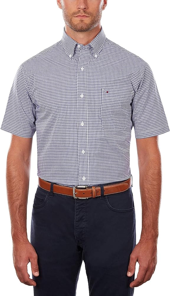 Tommy Hilfiger Men's Short Sleeve Button-down Shirt