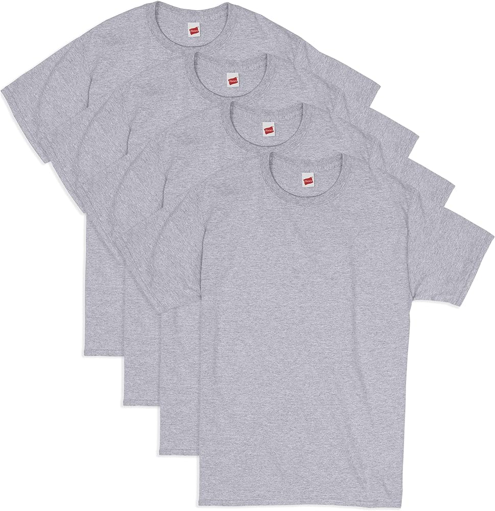 Hanes Men's Essentials Tshirt 4 and 6 Packs, ComfortSoft Tee, Cotton Shirt for Men