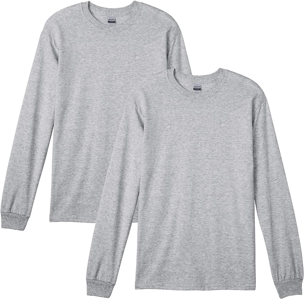 Gildan Adult DryBlend Long Sleeve T-Shirt, Style G8400, 2-Pack