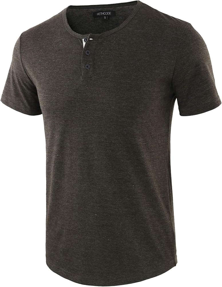 Men's Classic Comfort Soft Regular Fit Short/Long Sleeve Active Sports Henley T-Shirts Tee