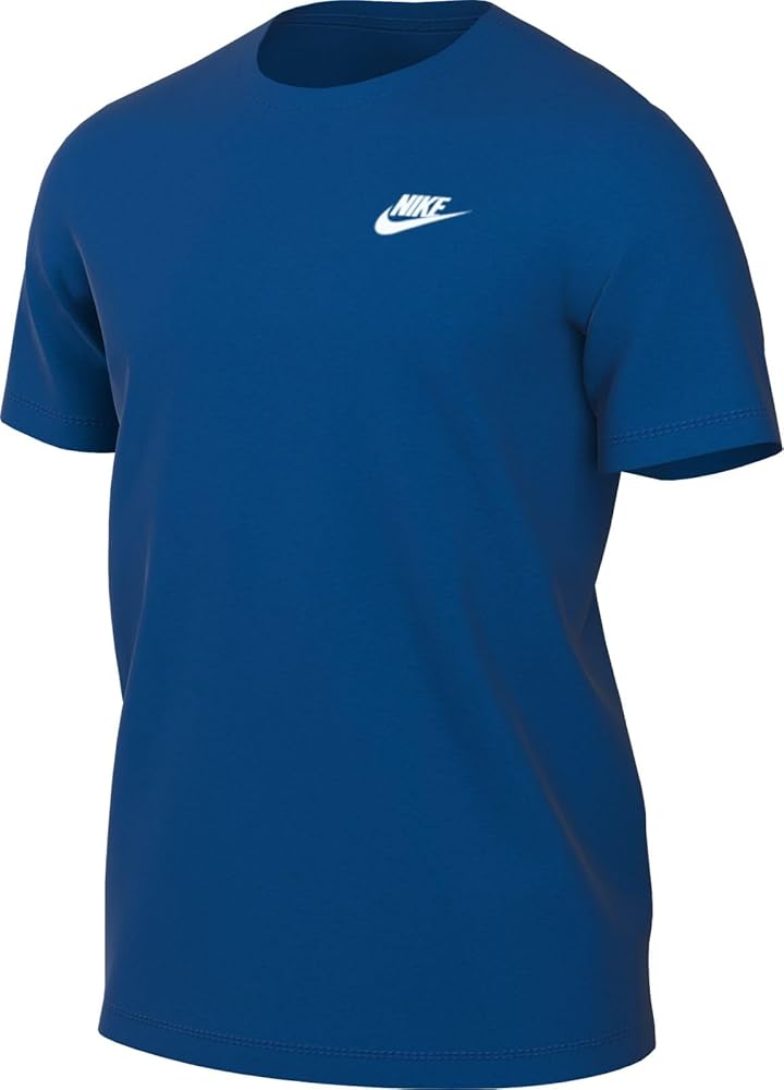 Nike Men's NSW Club Short Sleeve T-Shirt, Royal Blue/White, Size L