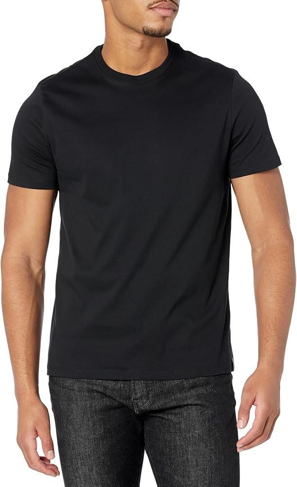 Perry Ellis Men's Cool Interlock Crew Neck Short Sleeve Tee with Lightweight, Moisture-wicking Fabric