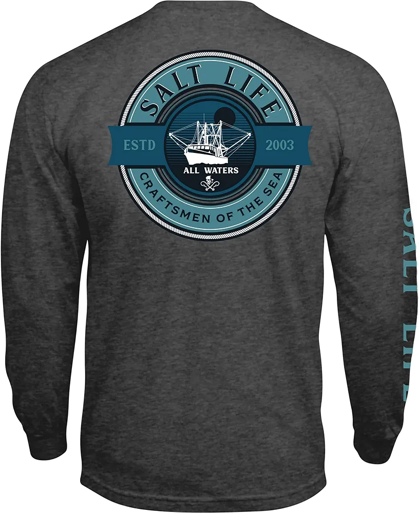 Salt Life Men's All Waters Long Sleeve Crew Neck Tee