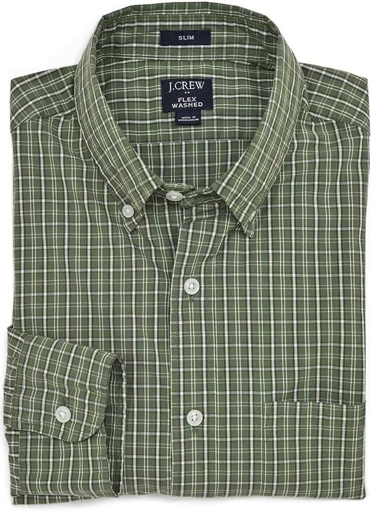 J.Crew Mercantile Men's Slim-fit Long-Sleeve Plaid Shirt