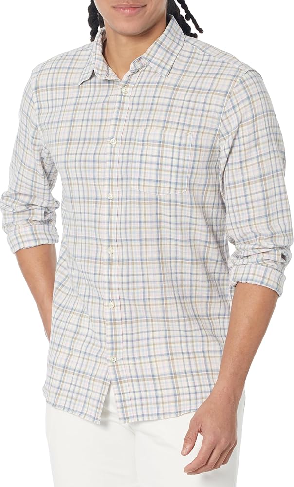 GAP Men's Linen Long Sleeve Shirt Standard Fit