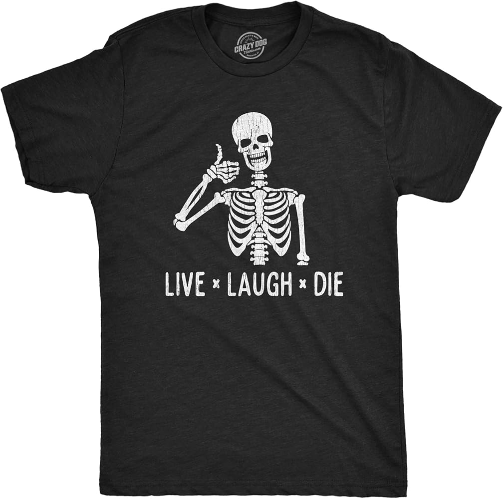 Funny Skeleton T Shirts Hilarious Mens Halloween Tees with Vampires and Bones for Guys