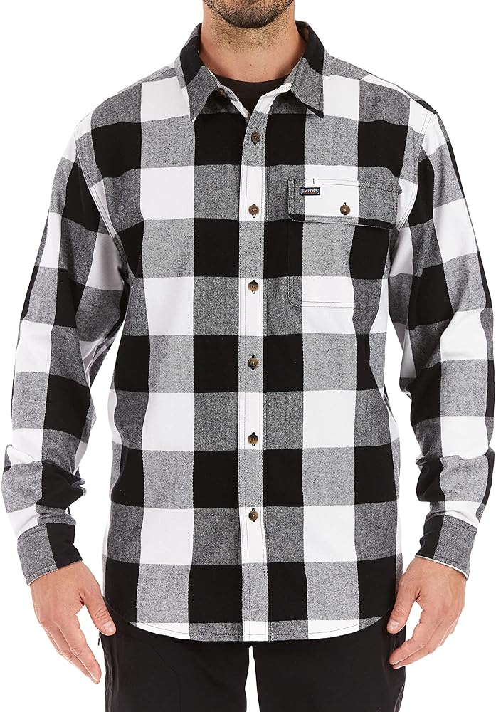 Smith's Workwear Men's Buffalo Pocket Flannel Button-up Shirt