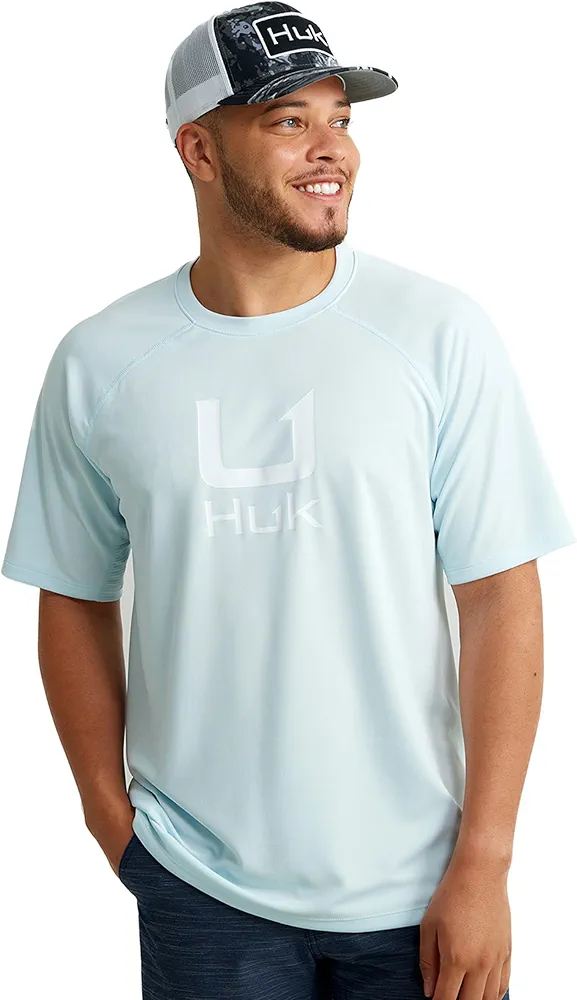 HUK Men's Icon X Crew, Short-Sleeve Performance Fishing Shirt