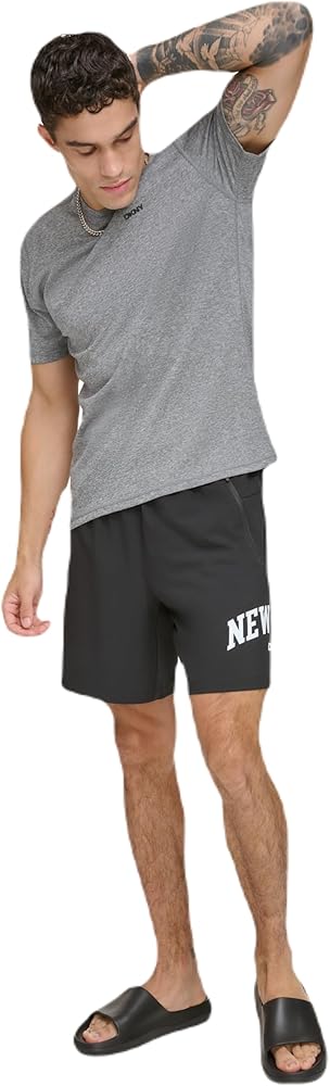 DKNY Men's Short Sleeve Quick Dry 40+ Protection UPF Active Top