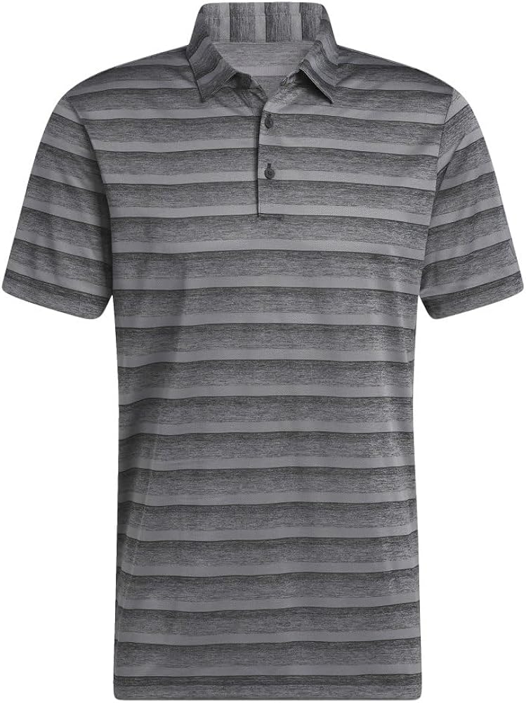 adidas Men's Two Color Stripe Golf Polo Shirt