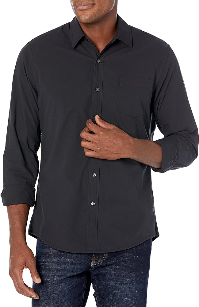 Amazon Essentials Men's Slim-Fit Long-Sleeve Poplin Shirt