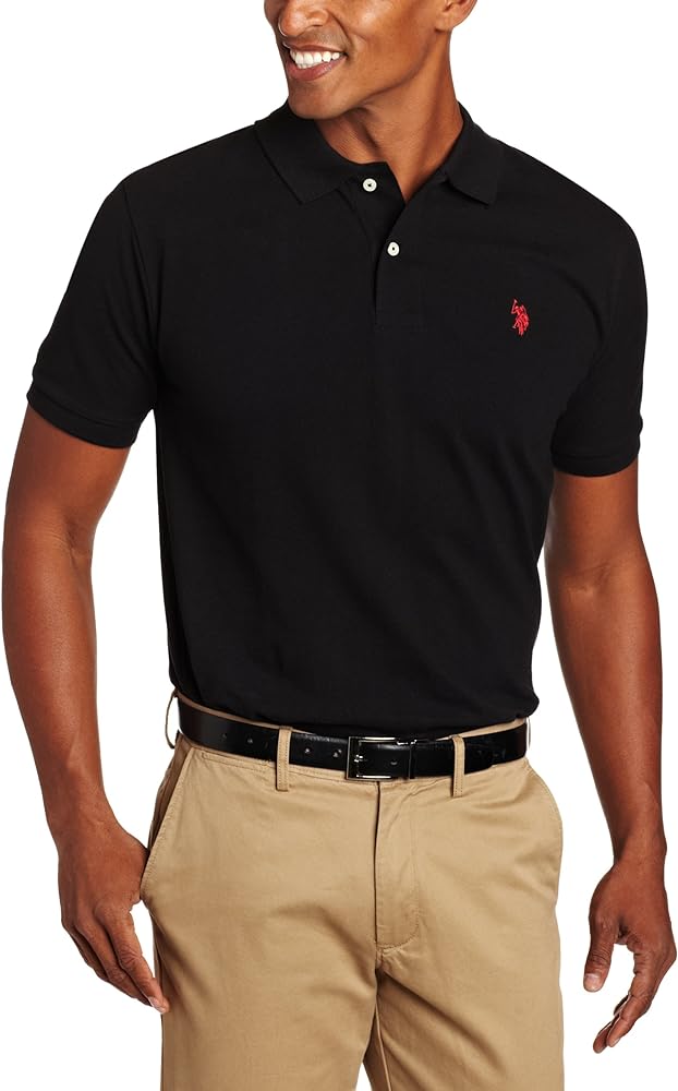 U.S. Polo Assn. Men's Classic Polo Shirt, Old Black, L