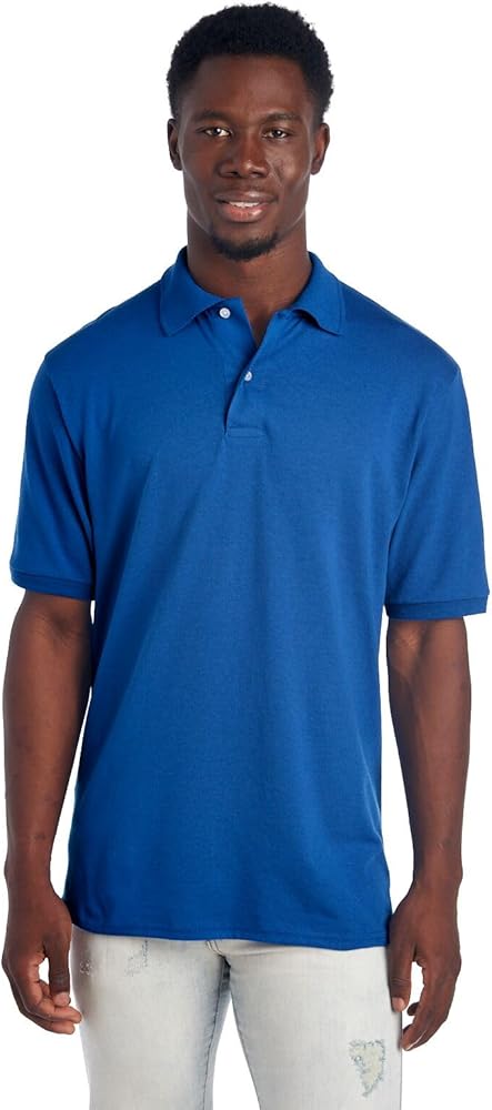 Jerzees Men's Short Sleeve Polo Shirts, SpotShield Stain Resistant, Sizes S-5x