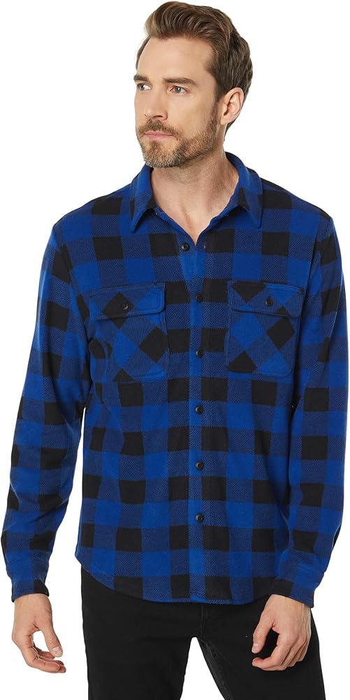 Lucky Brand Men's Buffalo Plaid Knit Shirt