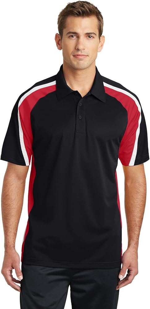 SPORT-TEK Men's Tricolor Micropique Sport Wick Polo