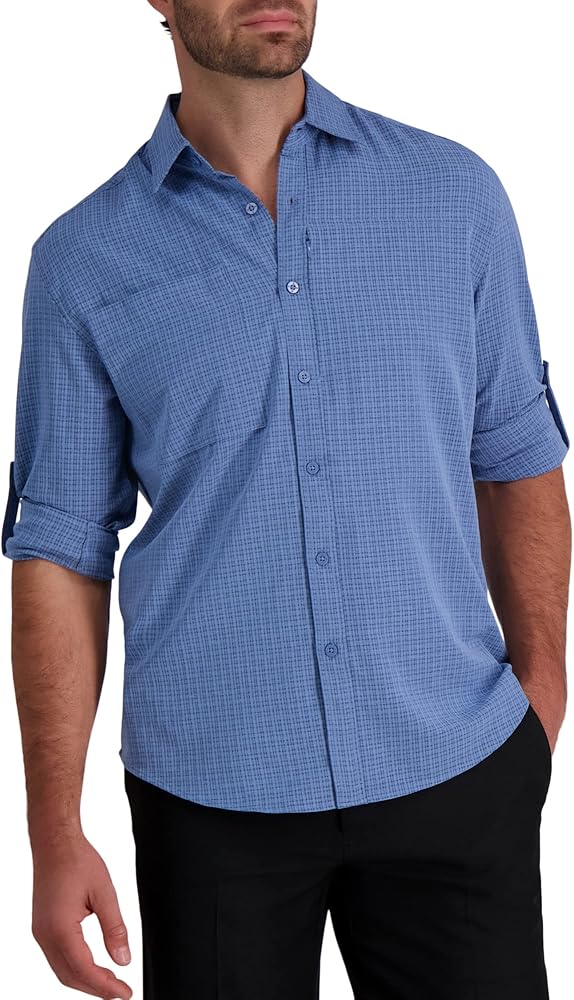 HAGGAR Mens The Active Series Hike Shirt (Regular and Big and Tall Sizes)