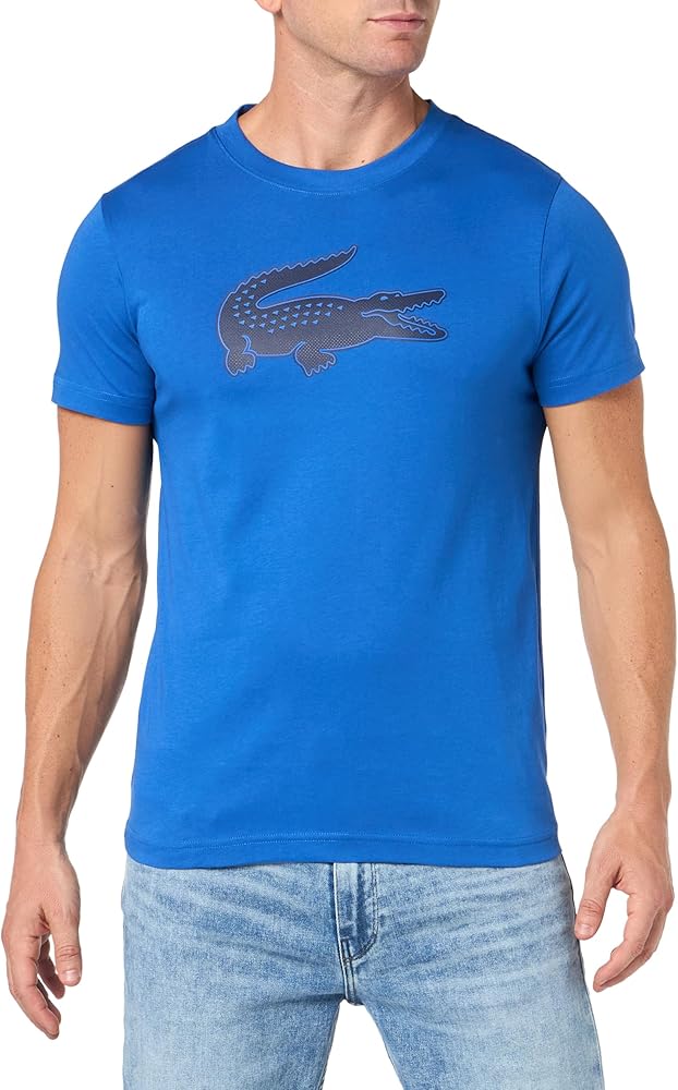 Lacoste Contemporary Collection's Men's Short Sleever Regular-fit Ultra Dry Croc Graphic Tee Shirt