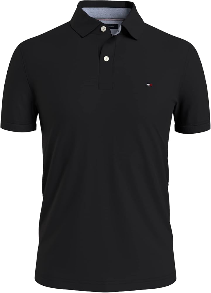 Tommy Hilfiger Men's Short Sleeve Moisture Wicking Stretch Polo Shirt with Quick Dry + UV Protection