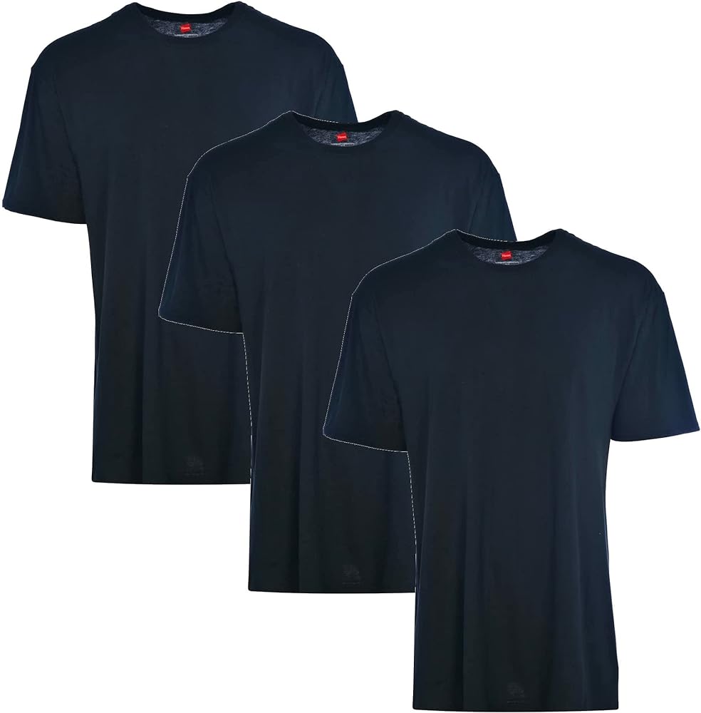 Hanes Big Men’s Tagless ComfortSoft Crew Undershirt Tall, Various Pack Size Options (3 Pack or 5 Pack)